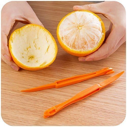 Orange Peelers, 6Pcs Plastic Easy Slicer Cutter Peeler Remover Opener Kitchen Accessories Knife Cooking Tool Kitchen Gadget (New) | Simple‑to‑use fruit slicer and opener, practical daily kitchen gadget.