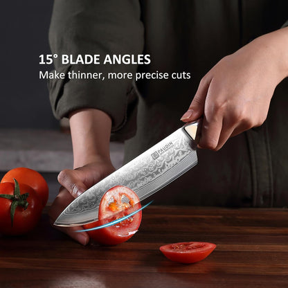 7 Inch Nakiri Knife, Ultra Sharp Damascus Kitchen Knife