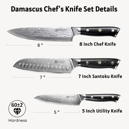 7 Inch Nakiri Knife, Ultra Sharp Damascus Kitchen Knife