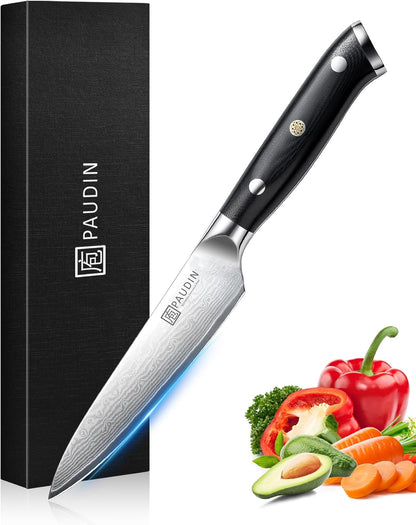 7 Inch Nakiri Knife, Ultra Sharp Damascus Kitchen Knife