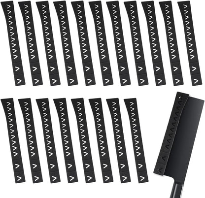 8 Inch Safety Knife Cover Sleeves, 20 Pack Knife Edge Guard Universal, Knife Sheath, Knife Edge Guards Blade for Ceramic Kitchen Paring Bread Knife, Kitchen Universal Knife Sheath, Black