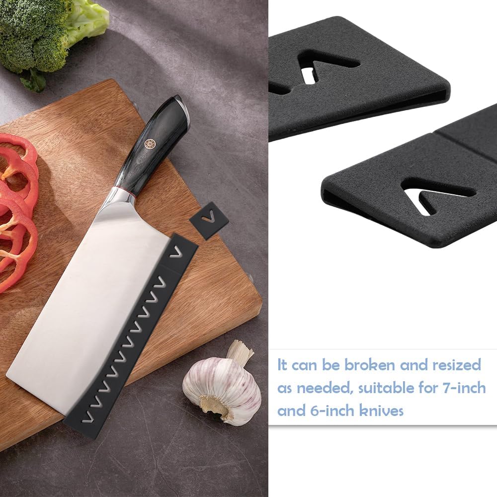 8 Inch Safety Knife Cover Sleeves, 20 Pack Knife Edge Guard Universal, Knife Sheath, Knife Edge Guards Blade for Ceramic Kitchen Paring Bread Knife, Kitchen Universal Knife Sheath, Black