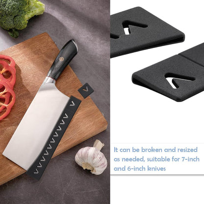 8 Inch Safety Knife Cover Sleeves, 20 Pack Knife Edge Guard Universal, Knife Sheath, Knife Edge Guards Blade for Ceramic Kitchen Paring Bread Knife, Kitchen Universal Knife Sheath, Black