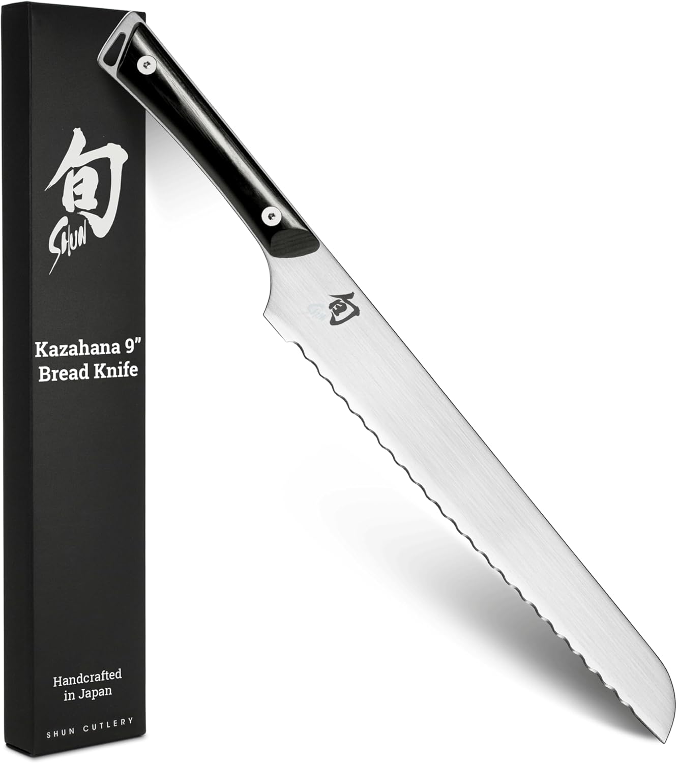 Kazahana 9" Bread Knife | Handcrafted Japanese Serrated Knife, AUS10A Stainless Steel Blade, Pakkawood Handle