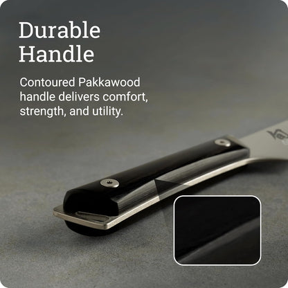 Kazahana 9" Bread Knife | Handcrafted Japanese Serrated Knife, AUS10A Stainless Steel Blade, Pakkawood Handle