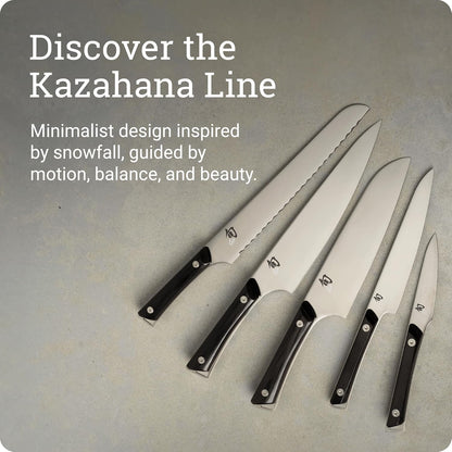 Kazahana 9" Bread Knife | Handcrafted Japanese Serrated Knife, AUS10A Stainless Steel Blade, Pakkawood Handle