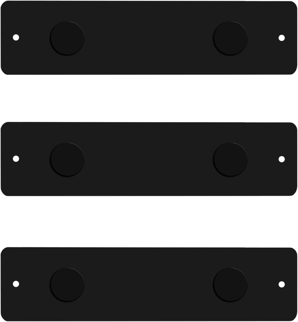 12"x3" Magnetic Strip Board, 3-Pack (White) | Compact 12"x3" frameless steel strip board; mounts horizontally or vertically; magnets & mounting hardware included