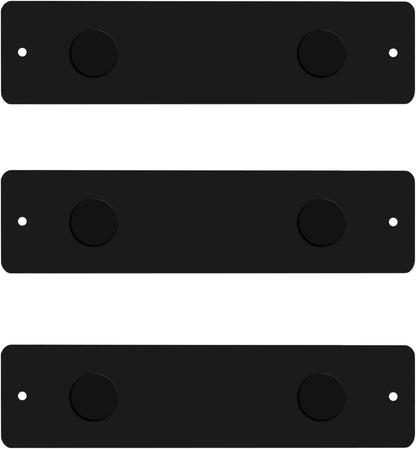 12"x3" Magnetic Strip Board, 3-Pack (White) | Compact 12"x3" frameless steel strip board; mounts horizontally or vertically; magnets & mounting hardware included