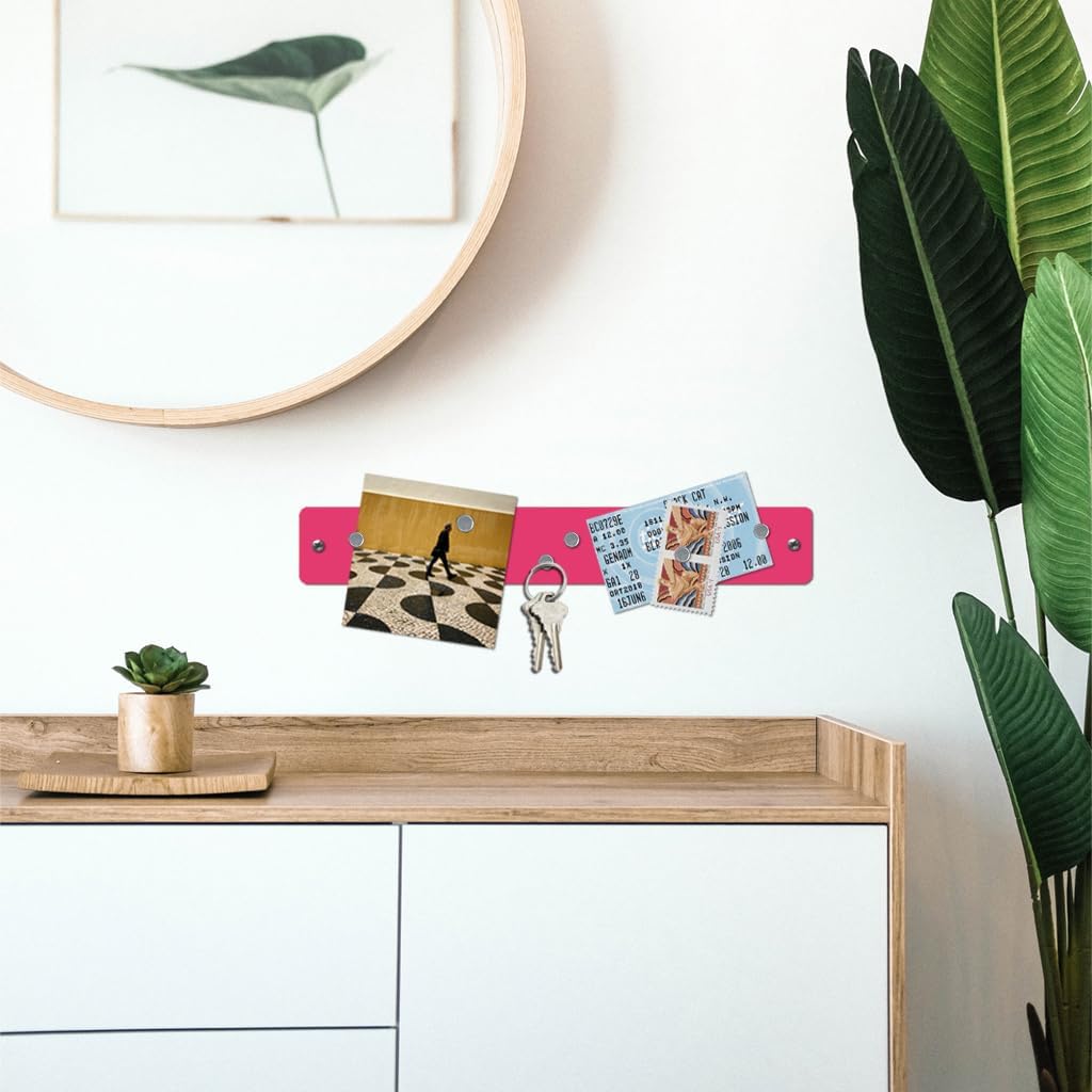 12"x3" Magnetic Strip Board, 3-Pack (White) | Compact 12"x3" frameless steel strip board; mounts horizontally or vertically; magnets & mounting hardware included