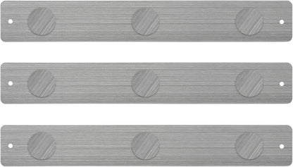 12"x3" Magnetic Strip Board, 3-Pack (White) | Compact 12"x3" frameless steel strip board; mounts horizontally or vertically; magnets & mounting hardware included