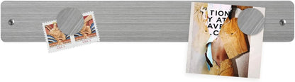 12"x3" Magnetic Strip Board, 3-Pack (White) | Compact 12"x3" frameless steel strip board; mounts horizontally or vertically; magnets & mounting hardware included