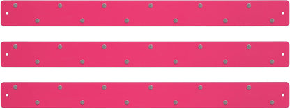 12"x3" Magnetic Strip Board, 3-Pack (White) | Compact 12"x3" frameless steel strip board; mounts horizontally or vertically; magnets & mounting hardware included