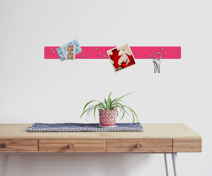 12"x3" Magnetic Strip Board, 3-Pack (White) | Compact 12"x3" frameless steel strip board; mounts horizontally or vertically; magnets & mounting hardware included