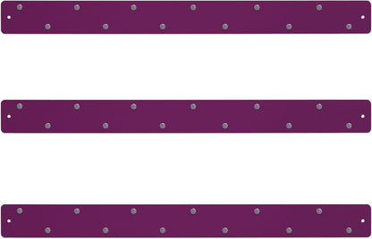 12"x3" Magnetic Strip Board, 3-Pack (White) | Compact 12"x3" frameless steel strip board; mounts horizontally or vertically; magnets & mounting hardware included