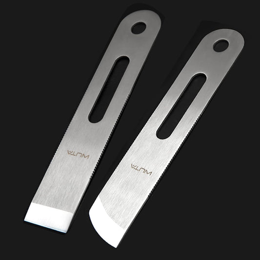 Leather Thinning Knife Skiving Tools 420B Martensitic Stainless Steel Professional Design DIY Craft Cutting Sharp Leathercraft Cutting Round/Flat/Slanted Blade, Right/Left Handed