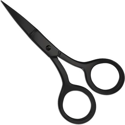 Eyebrow Scissors, Professional Stainless Steel Small Shears for Men and Women Cuticle Nail Scissors, Nose Hair Scissors for Grooming Mustache, Beard, Eyelashes, Ear Hair Trimming, Silver