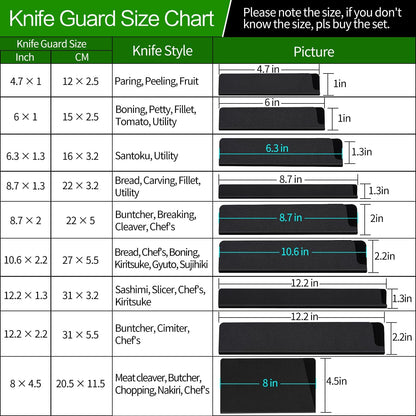 10pcs Universal Knife Edge Guards Set, Non-BPA Knife Sheath | Gentle on Your Blades