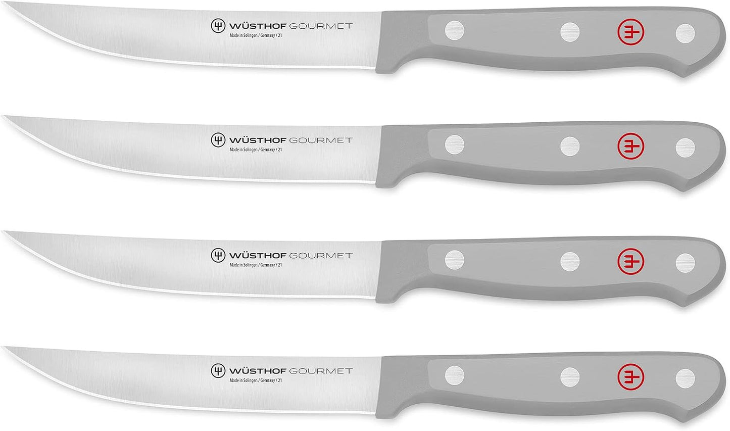 WÜSTHOF Gourmet 4-Piece Steak Knife Set, Black