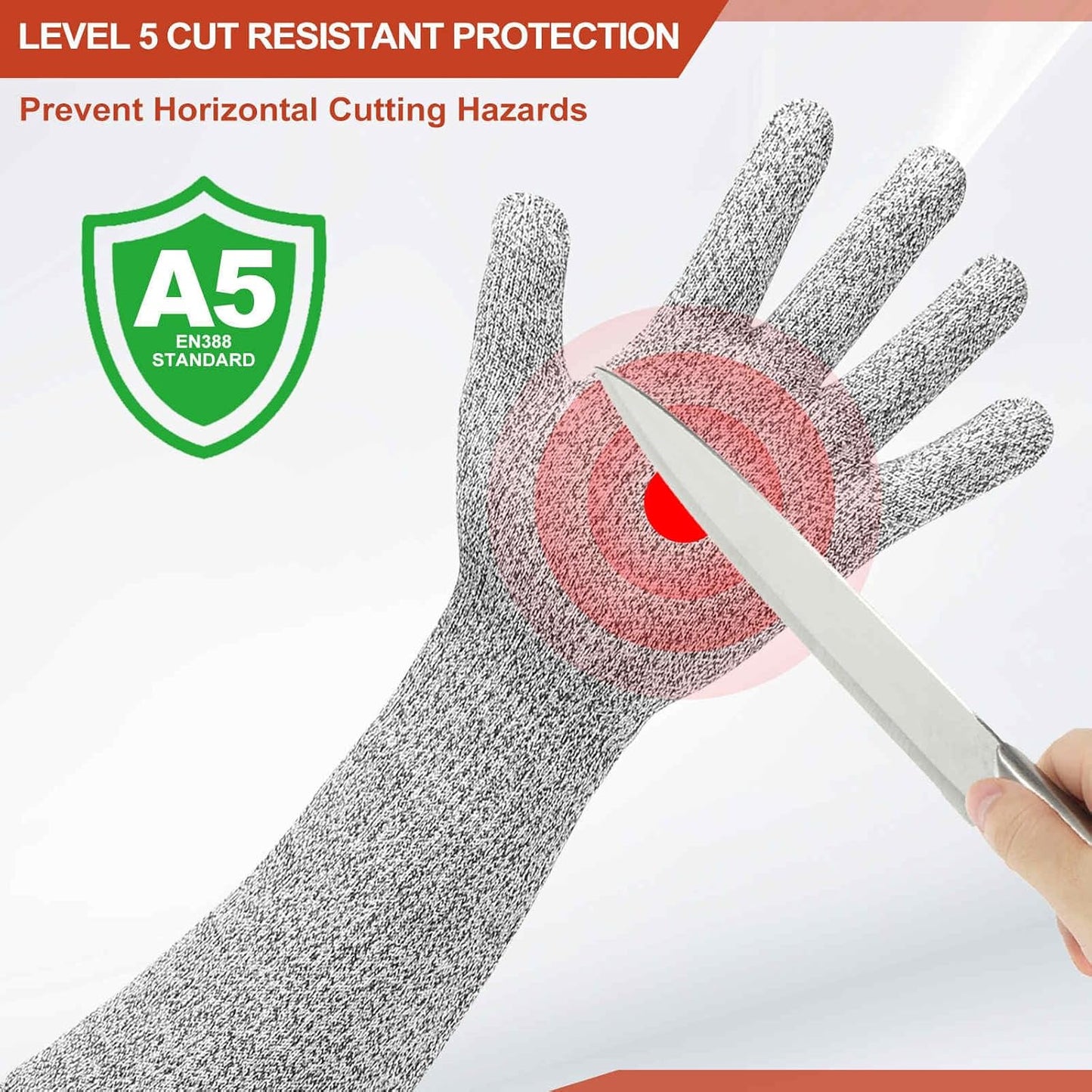 Cut Resistant Sleeves with Glove, Arm Protection Sleeve Farmer Gardening Sleeves for Welding, Farming
