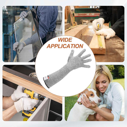 Cut Resistant Sleeves with Glove, Arm Protection Sleeve Farmer Gardening Sleeves for Welding, Farming
