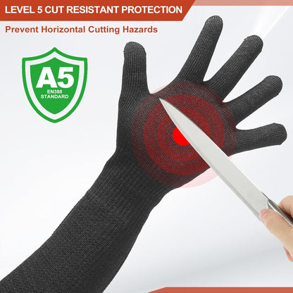 Cut Resistant Sleeves with Glove, Arm Protection Sleeve Farmer Gardening Sleeves for Welding, Farming
