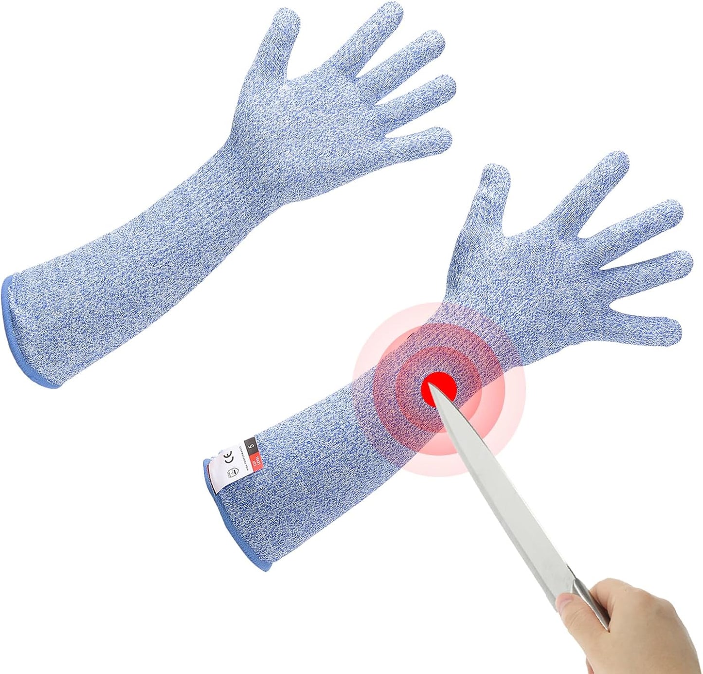 Cut Resistant Sleeves with Glove, Arm Protection Sleeve Farmer Gardening Sleeves for Welding, Farming
