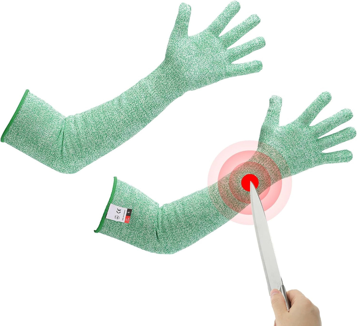 Cut Resistant Sleeves with Glove, Arm Protection Sleeve Farmer Gardening Sleeves for Welding, Farming