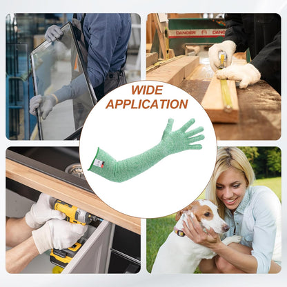 Cut Resistant Sleeves with Glove, Arm Protection Sleeve Farmer Gardening Sleeves for Welding, Farming