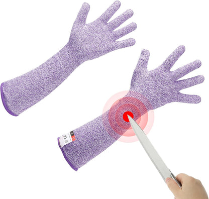 Cut Resistant Sleeves with Glove, Arm Protection Sleeve Farmer Gardening Sleeves for Welding, Farming