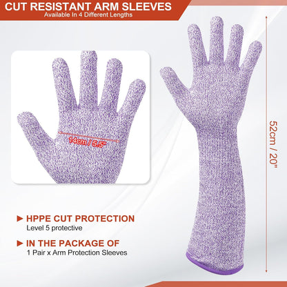 Cut Resistant Sleeves with Glove, Arm Protection Sleeve Farmer Gardening Sleeves for Welding, Farming