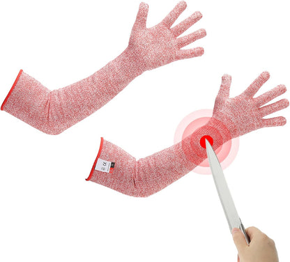 Cut Resistant Sleeves with Glove, Arm Protection Sleeve Farmer Gardening Sleeves for Welding, Farming