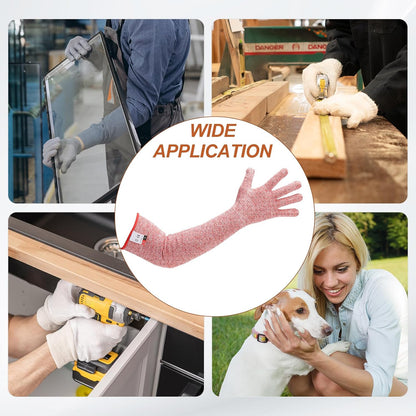 Cut Resistant Sleeves with Glove, Arm Protection Sleeve Farmer Gardening Sleeves for Welding, Farming