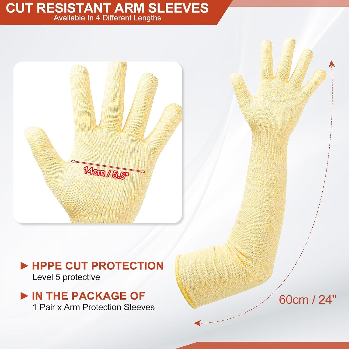 Cut Resistant Sleeves with Glove, Arm Protection Sleeve Farmer Gardening Sleeves for Welding, Farming