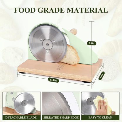 Manual Bread Slicer for Homemade Bread,Even Slicing Thickness-Adjustable | Slices,Sourdough Slicer with Scale Lines&SuperStrong SuctionCup Fixation (Cream-Guide)