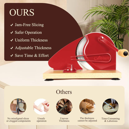 Manual Bread Slicer for Homemade Bread,Even Slicing Thickness-Adjustable | Slices,Sourdough Slicer with Scale Lines&SuperStrong SuctionCup Fixation (Cream-Guide)