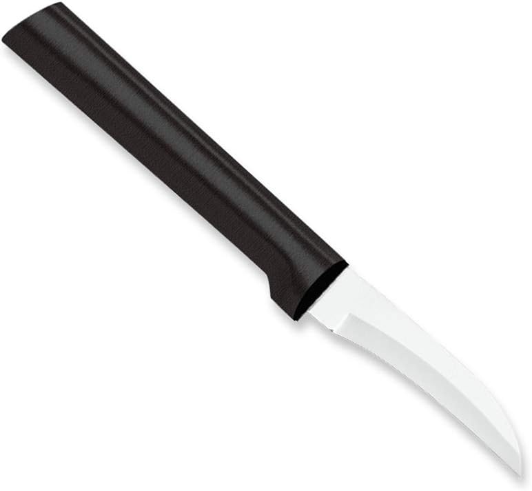 Granny Paring Knife (R100), Silver Handle | 2.38" Stainless Steel Serrated Blade, Silver Cast Aluminum Handle