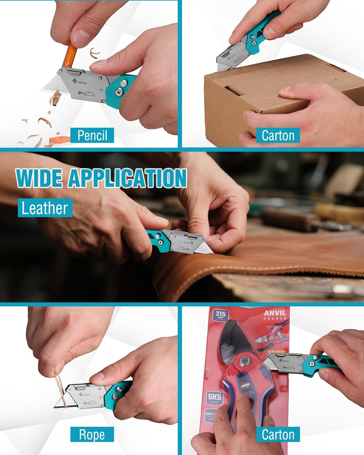 Box Cutter, Utility Knife, Blue