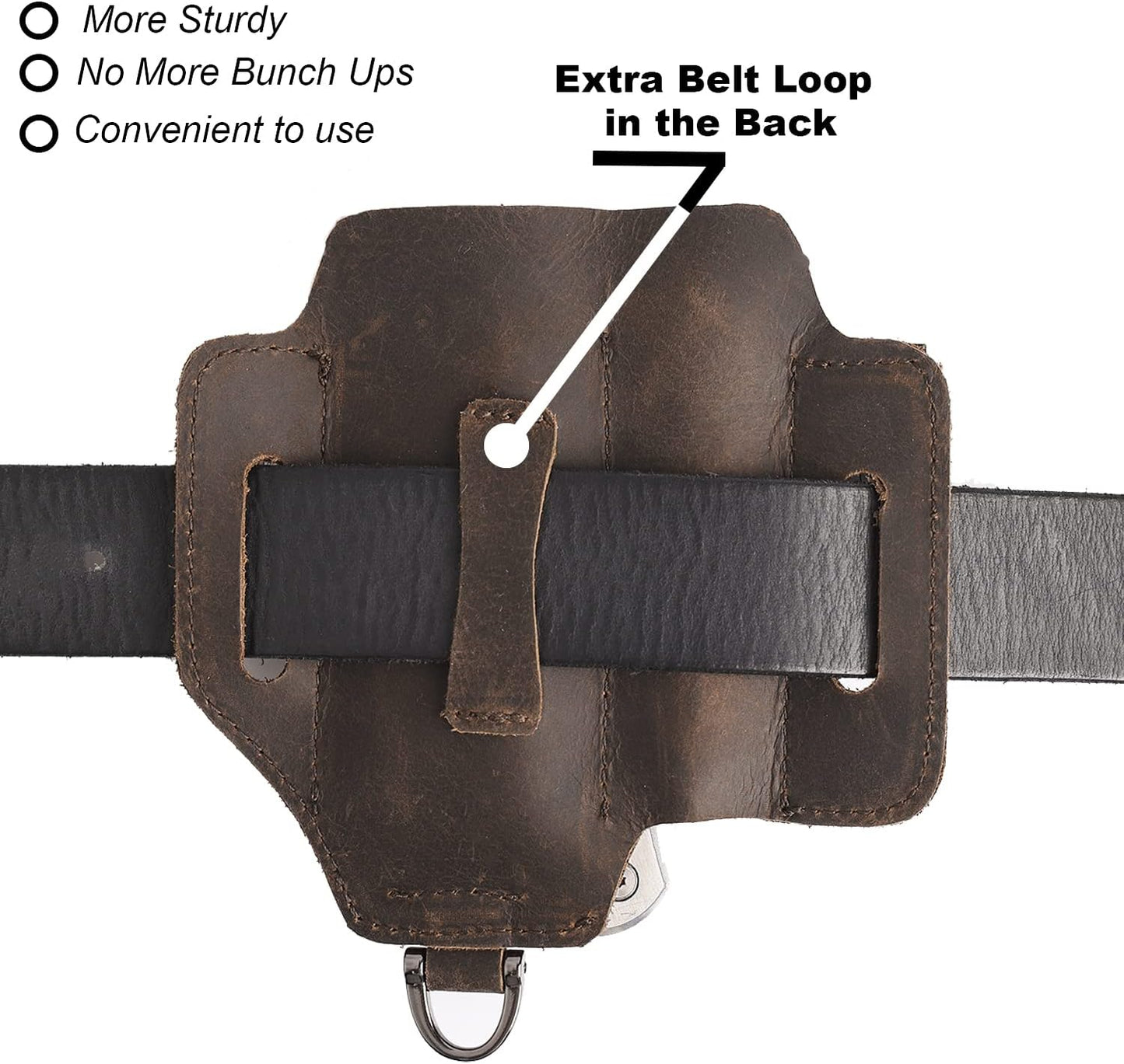 Leather Multitool Sheath,EDC Belt Organizer for Work and Daily Use,Leatherman Sheath,EDC Pocket Organizer for Flashlight and Multitool,Gifts for Men for Multitool,Darkbrown
