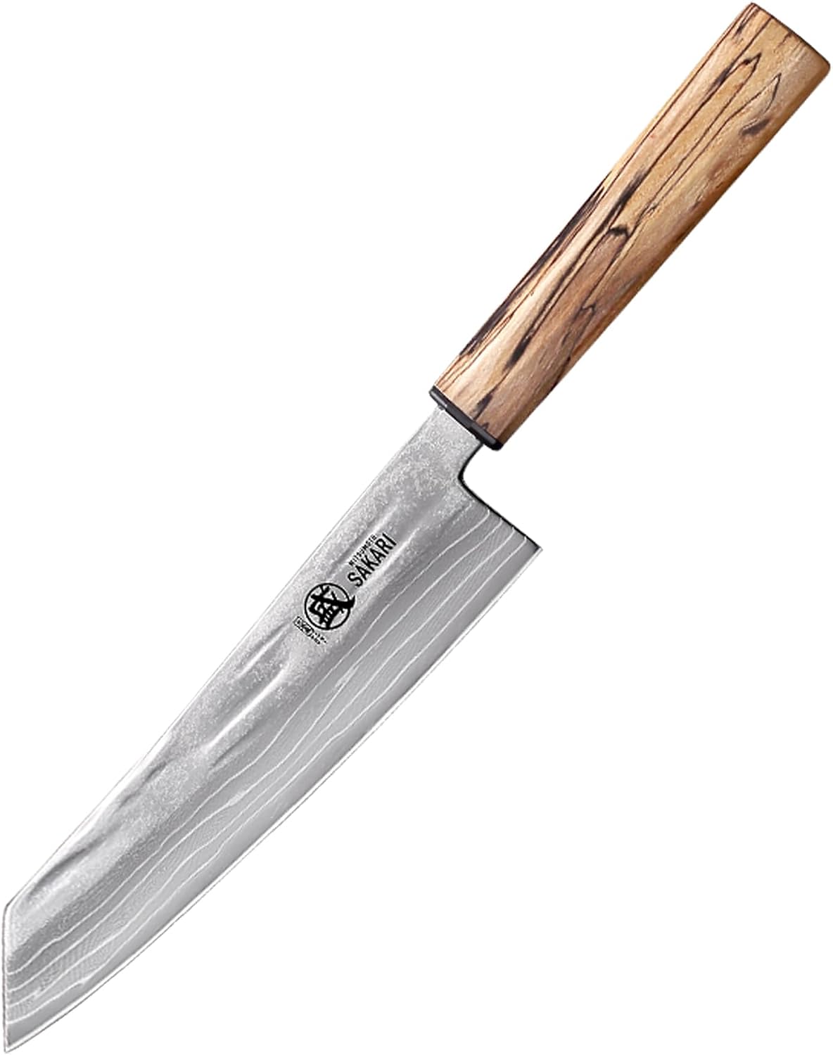 8 Inch Japanese Kiritsuke Chef Knife S35VN Damascus | Clean Pull Cuts, Fine Tip Control, Balanced Maple Handle, Detailed Ingredient Prep, Sandalwood Storage Box