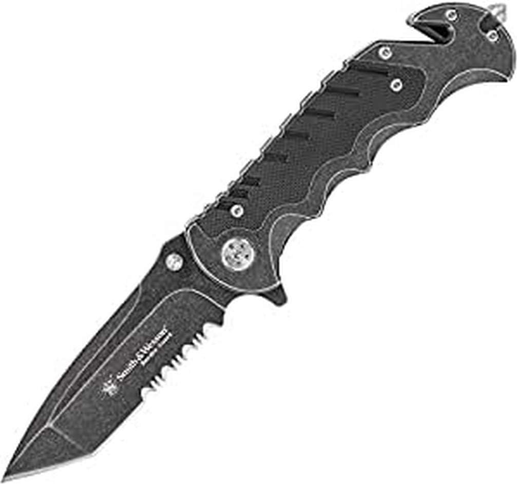 Benji 2.5in High Carbon S.S. Folding Keychain Knife with 1.75in Modified Tanto Blade and G10 Handle for Outdoor