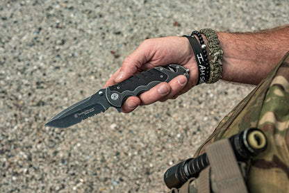 Benji 2.5in High Carbon S.S. Folding Keychain Knife with 1.75in Modified Tanto Blade and G10 Handle for Outdoor