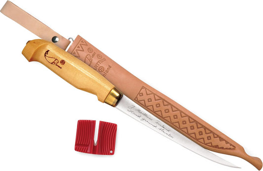 Fish 'n Fillet Knife, 4 Inch Stainless Steel with Sheath | Fish Cleaning Knife, Razor Sharp Stainless Steel Blade, Non-Slip Comfort Grip, Fishing Knife, Panfish, Trout, Walleye