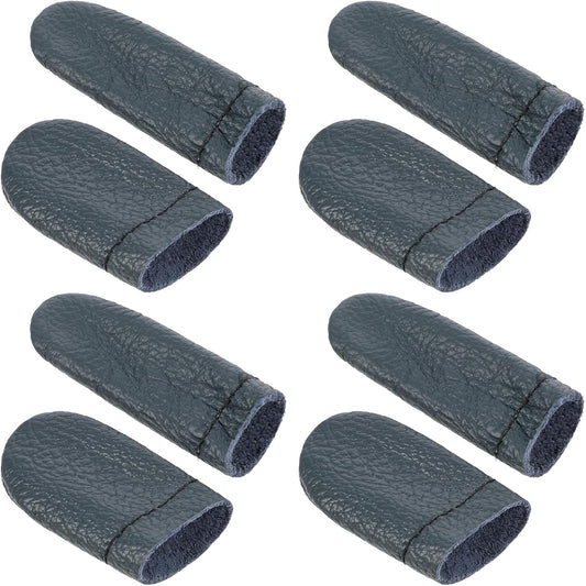 4 Pairs Crochet Finger Protector, Leather Finger Guards Finger Protectors for Sewing Needle Felting Finger Protectors Knitting Finger Protector for Hand Craft Needlework Handmaking (Random Color)