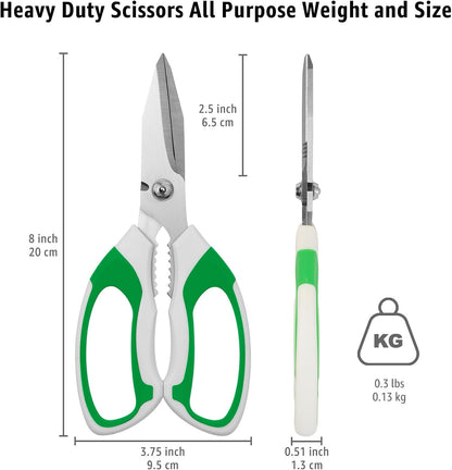 Utility Scissors All Purpose heavy duty 8-Inch Yellow