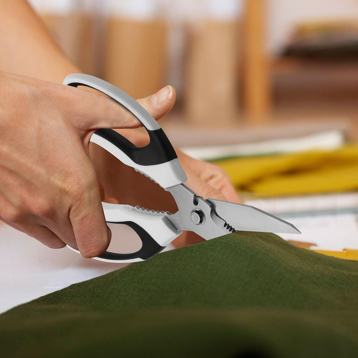 Utility Scissors All Purpose heavy duty 8-Inch Yellow