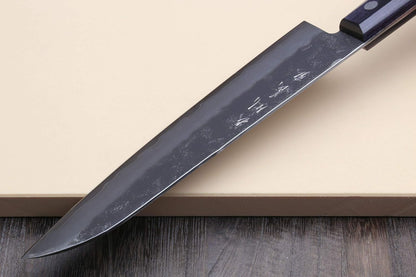 Yoshihiro Stainless Clad Nashiji Ginsan High Carbon Stain Resistant Steel Santoku Multipurpose Knife (7'' (180mm) & Saya)