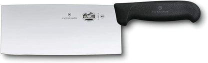 Fibrox 7 in Chinese Cleaver - Swiss Made Butcher Chef Knife | Professional stainless steel classic utility knife with ergonomic non-slip handle. Versatile, durable and dishwasher safe