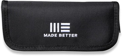 Nylon Knife Pouch, Holds 2 Knives, with Cloth | Soft Lined Interior, Utility Pouch for Folding Pocket Knives and Accessories, Includes Polishing Cloth & Stickers WE-01