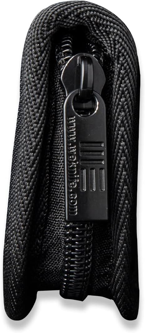 Nylon Knife Pouch, Holds 2 Knives, with Cloth | Soft Lined Interior, Utility Pouch for Folding Pocket Knives and Accessories, Includes Polishing Cloth & Stickers WE-01