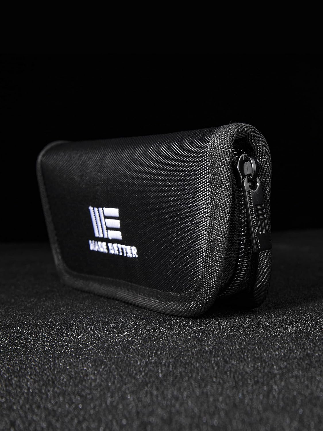 Nylon Knife Pouch, Holds 2 Knives, with Cloth | Soft Lined Interior, Utility Pouch for Folding Pocket Knives and Accessories, Includes Polishing Cloth & Stickers WE-01